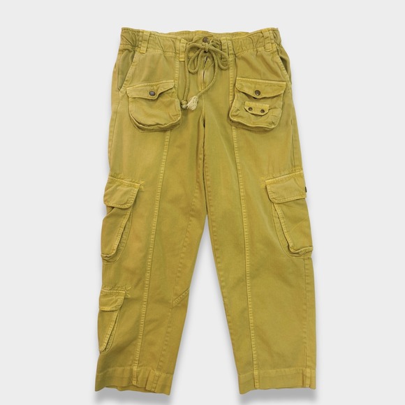 Free People Pants - Free People Tahiti Cargo Pants Citronelle Yellow Sold Out Medium OG Line